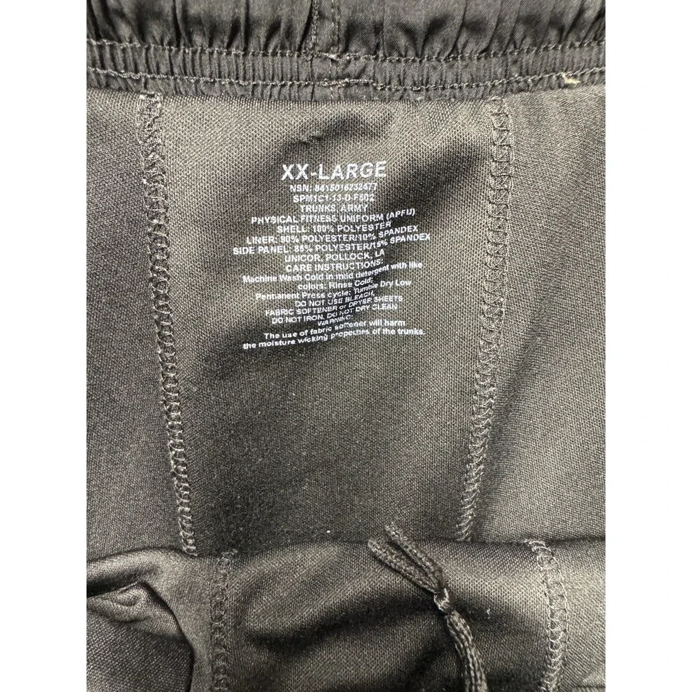 US‎ Military Men's APFU Shorts Army Black and Gold PT Physical Fitness Trunks